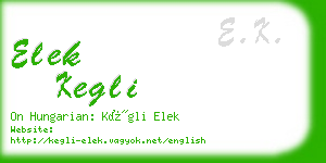 elek kegli business card